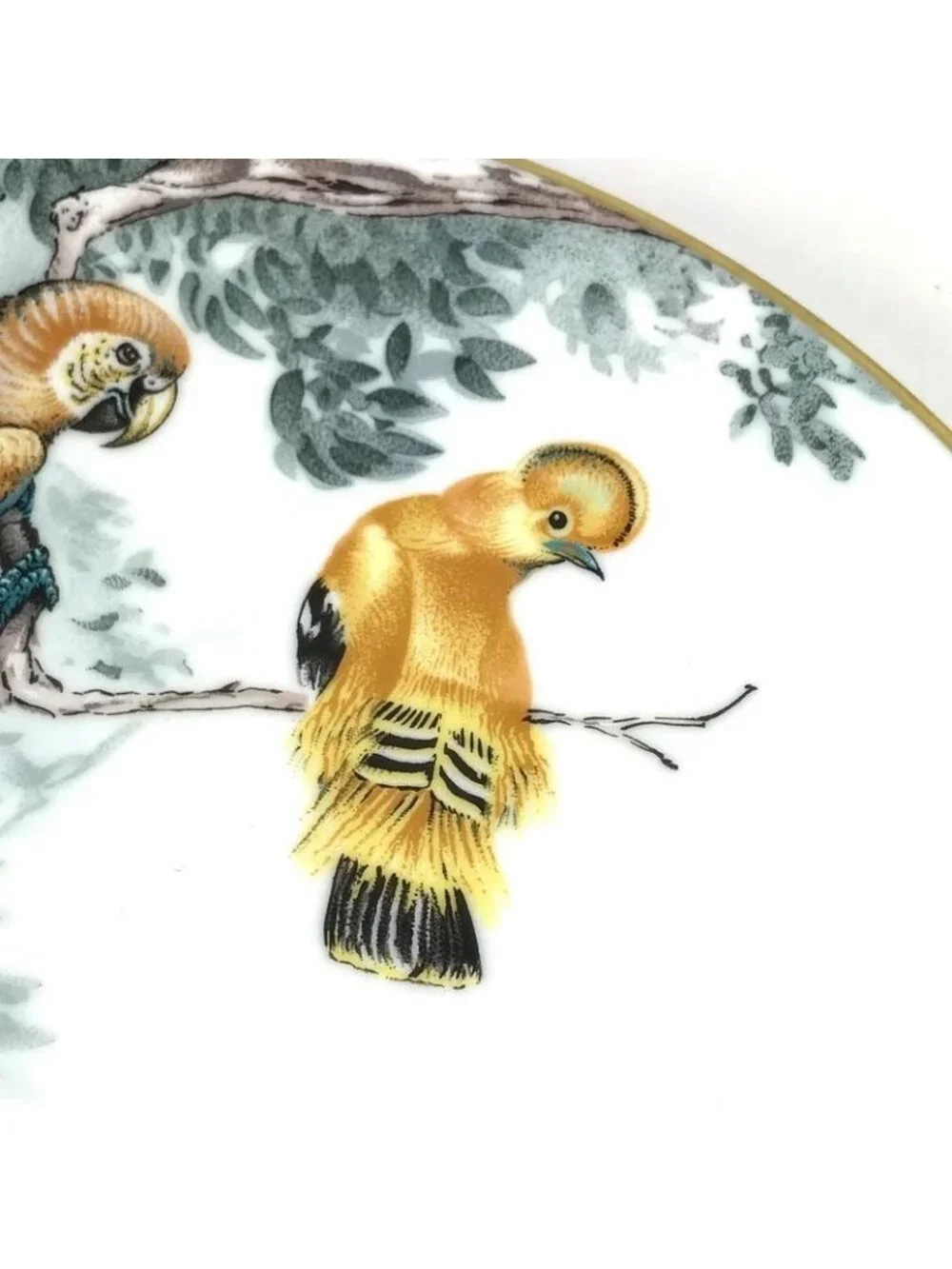 Hermes Plate Equator Sketch 27 Bird Pottery White